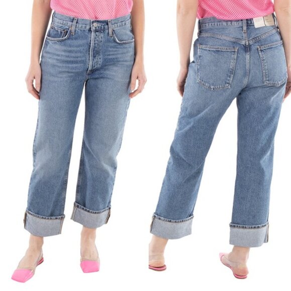 NWT Agolde Jeans Fran Intervention Low Slung Straight Womens 31 $238 - Picture 1 of 13